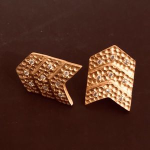 New Gold Chevron & Gold Star Earrings
